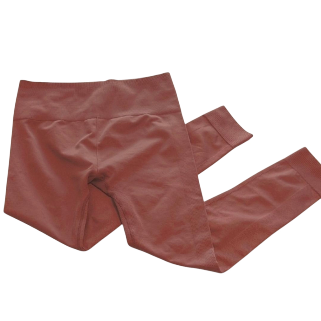 Fabletics Dusty Rose Colored High-Waisted Leggings